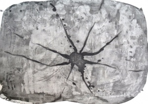 acquaragia, china e acquerello su carta, 70×100 cm., 2003