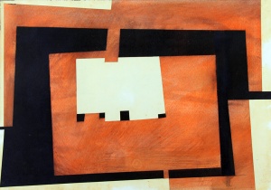 monotípia i oli sobre paper, 20×30 cm., 2005