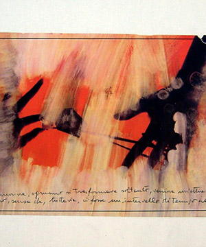 Collage, aiguarràs i tinta sobre paper, 2003.