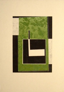 monotípia i collage sobre cartró, planxa 20×30 cm., 2004