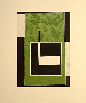 monotípia i collage sobre cartró, planxa 20×30 cm., 2004