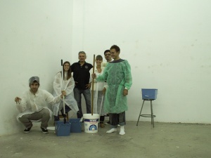 Amb uns alumnes de belles arts