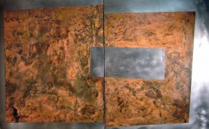 òxid sobre planxa metàl·lica, 100×162 cm., 2006