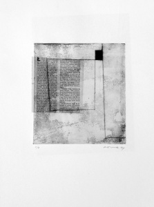 gravat i collage, planxa 20×32 cm., 2004