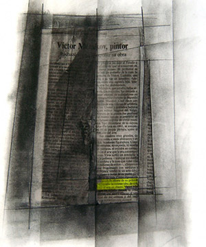 Collage, retolador fluorescent i grafit sobre paper, 2006