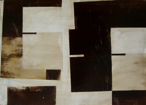 betún de Judea i aiguarràs sobre cartró, 35×50 cm., 2004