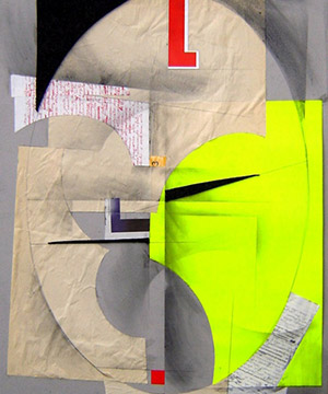 Collage, grafit i tinta sobre cartró, 2006.