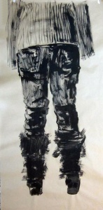 tremp de cola sobre paper, 200×100 cm., 2010