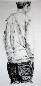 tremp de cola sobre paper, 200×100 cm., 2010