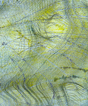 acrílic i malla metàl·lica sobre cartró, 12×19 cm., 2005