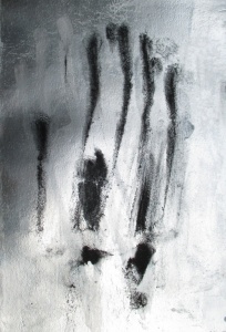 Don’t Touch,  caseina i esmalt sobre cartró,, 37.5x26.5 cm., 2016