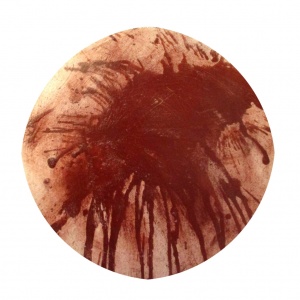 Pigment i aigua sobre cartró, diam. 35 cm.