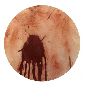 Pigment i aigua sobre cartró, diam. 35 cm.