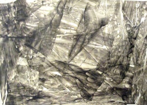 “Va’ pensiero sull’ali dorate...”, tinta xinesa sobre paper, 50x70 cm., 2009
