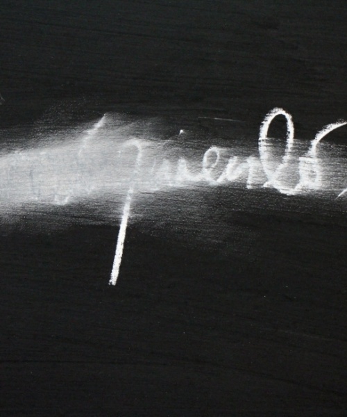 B… quien lo lea, acrílic i guix sobre paper, 50×70 cm., 2012