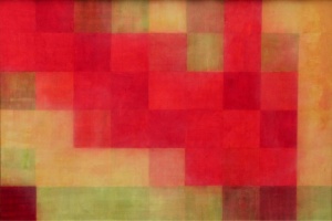Vermell sobre grog,
Tremp d’ou sobre fusta,
83x122 cm., 2013-14